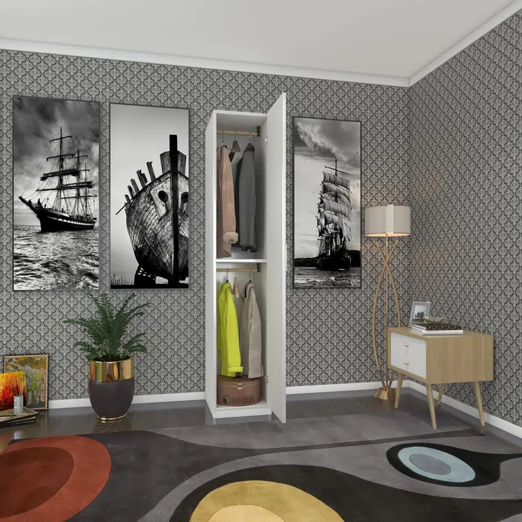 Kenzlife gardırop 1 kapılı öğrenci dolabı tek kapı günebakan byz 180*35*42 byz gardolap dolap ofis kapaklı