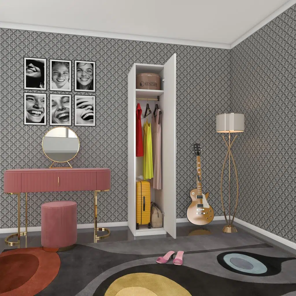 Kenzlife gardırop 1 kapılı öğrenci dolabı tek kapı kasımpatı byz 180*35*42 byz gardolap dolap ofis kapaklı