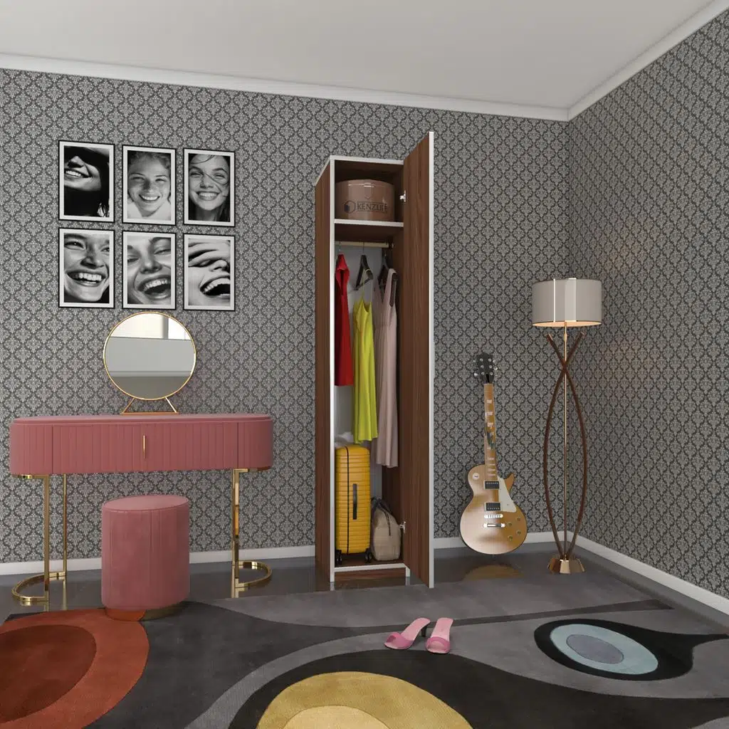 Kenzlife gardırop öğrenci dolabı tek kapılı kasımpatı cvz 180*35*42 cvz gardolap dolap ofis