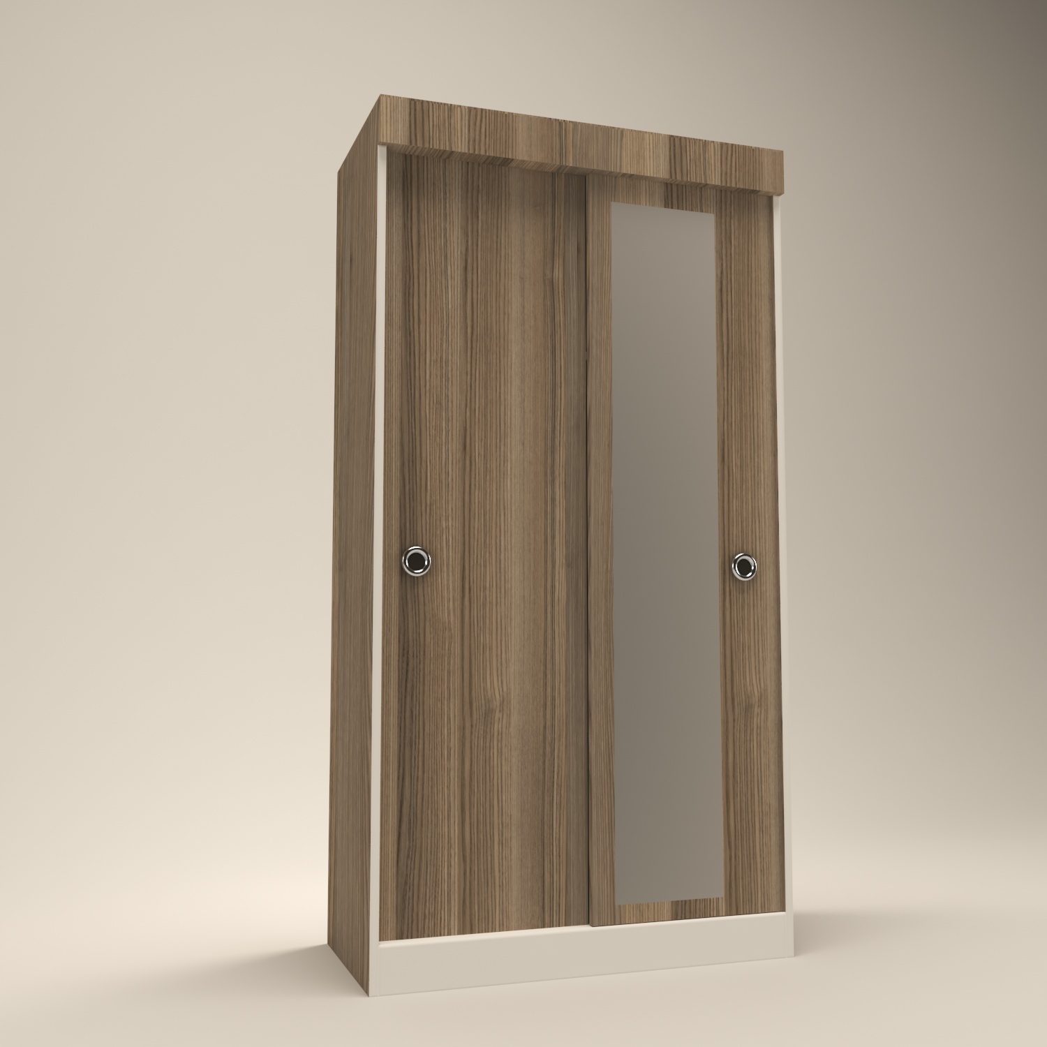 Kenzlife gardırop sürgülü kapaklı kapılı karanfil090 crd aynalı gardolap dolap
