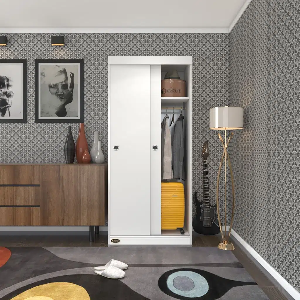 Kenzlife gardırop sürgülü kapaklı kapılı karanfil080 byz gardolap dolap 