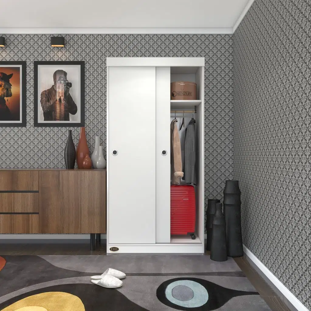 Kenzlife gardırop sürgülü kapaklı kapılı karanfil090 byz gardolap dolap 