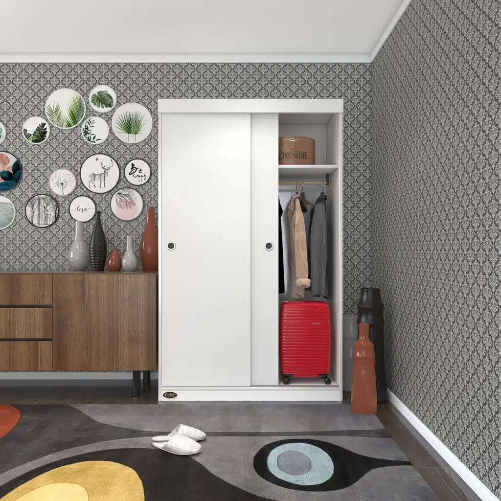 Kenzlife gardırop sürgülü kapaklı kapılı karanfil110 byz gardolap dolap 