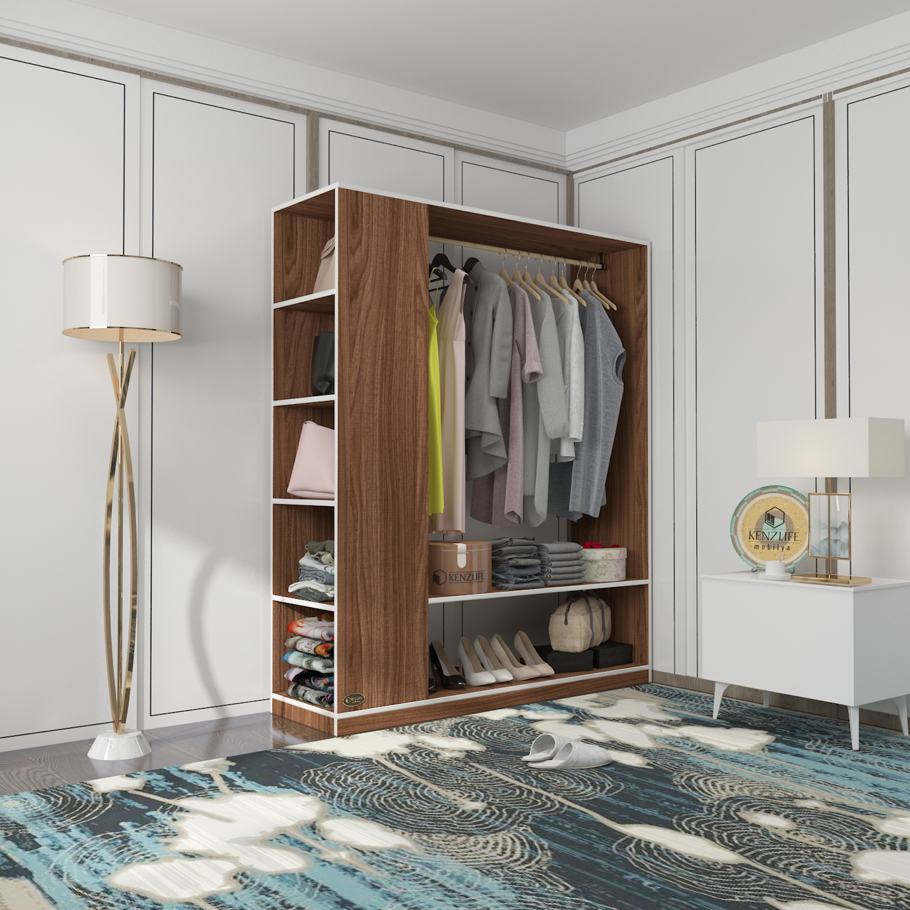 Kenzlife giysi dolabı abdullah 180*150*45 cvz gardırop