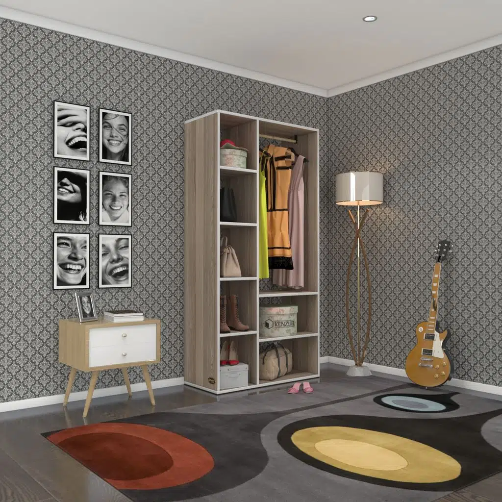 Kenzlife giysi dolabı hüsamettin 180*090*40 crd gardırop