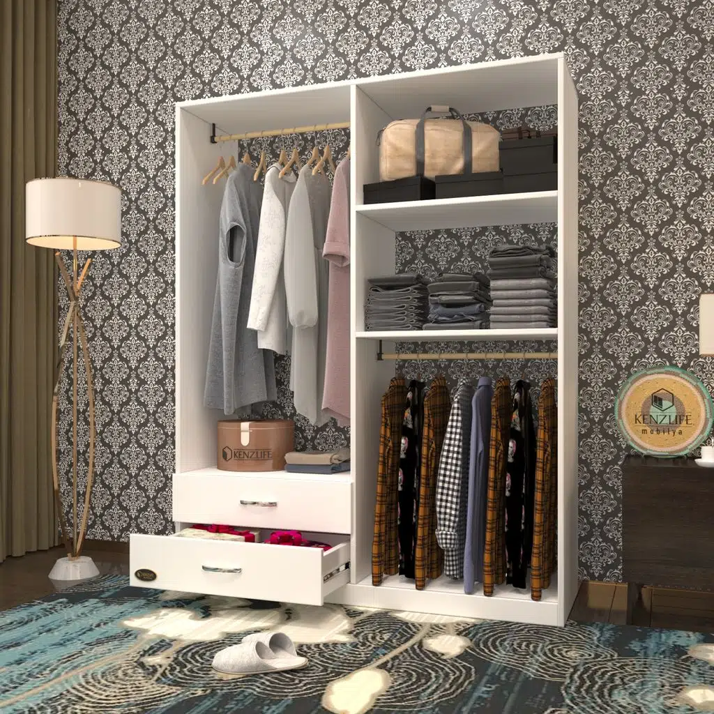 Kenzlife giysi dolabı şemsettin 175*120*40 byz gardırop 2 çekmeceli