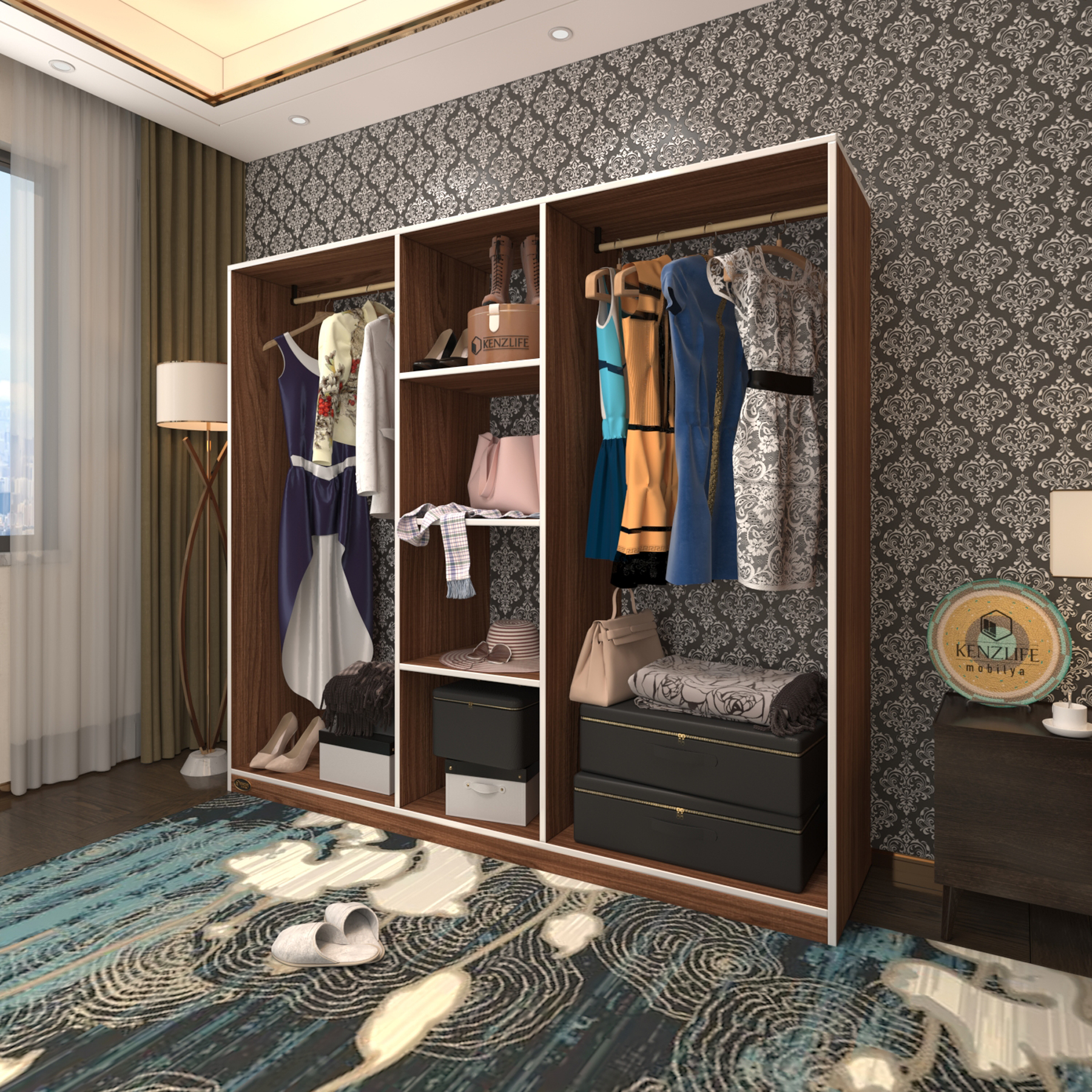Kenzlife giysi dolabı temel 180*200*40 cvz gardırop