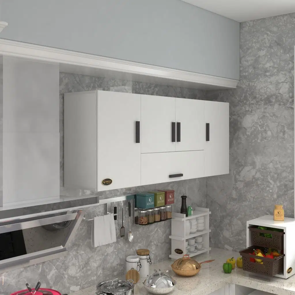 Kenzlife hazır mutfak acus22 byz 060*150*22 mutfak banyo dolabı kapaklı raflı