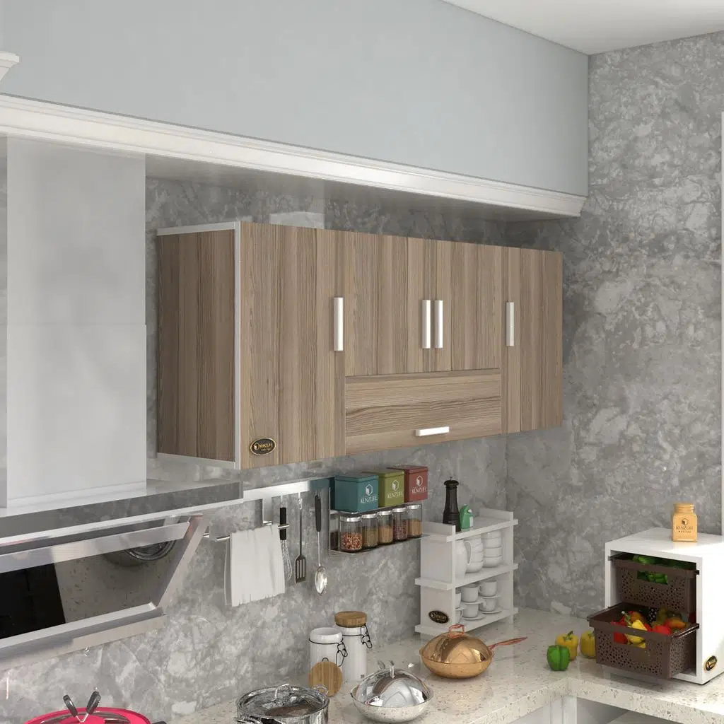 Kenzlife hazır mutfak acus32 crd 060*150*32 mutfak banyo dolabı kapaklı raflı
