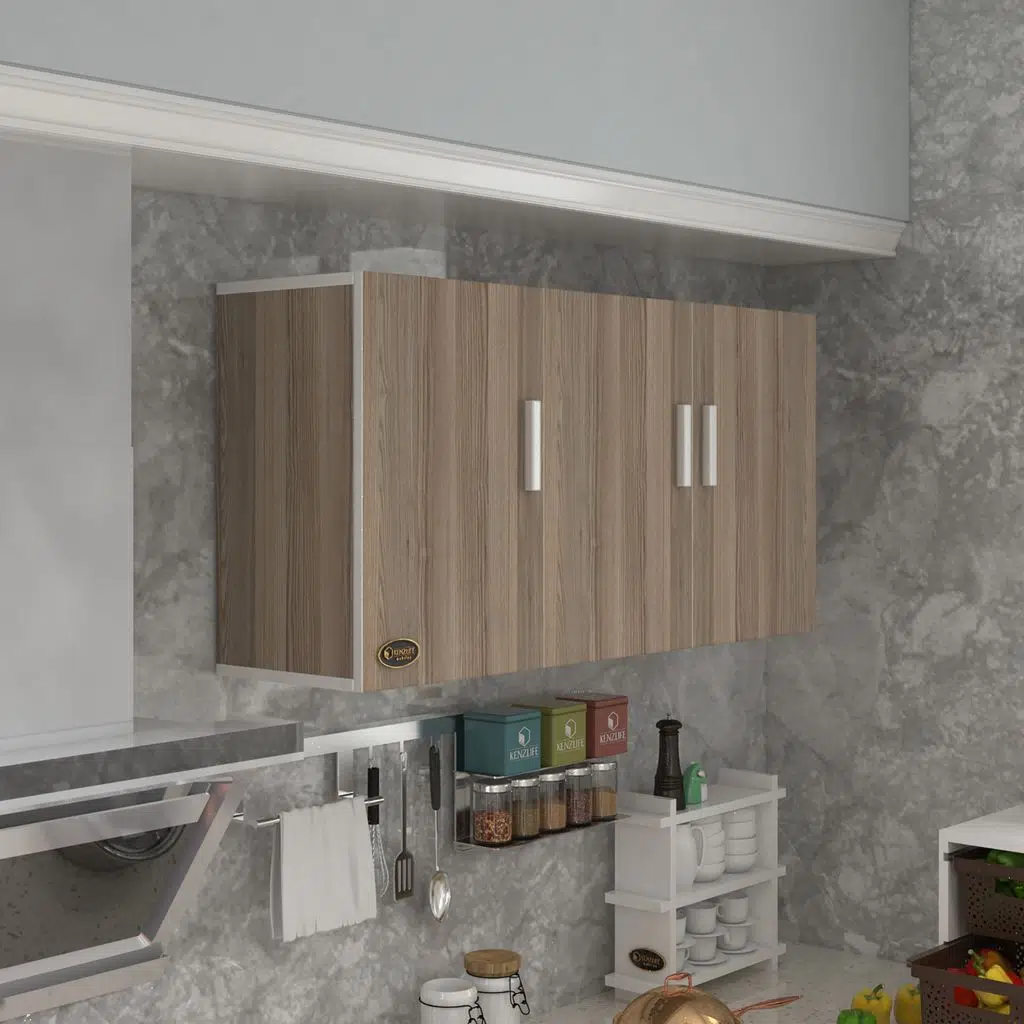 Kenzlife hazır mutfak canna32 crd 060*120*32 mutfak banyo dolabı kapaklı raflı