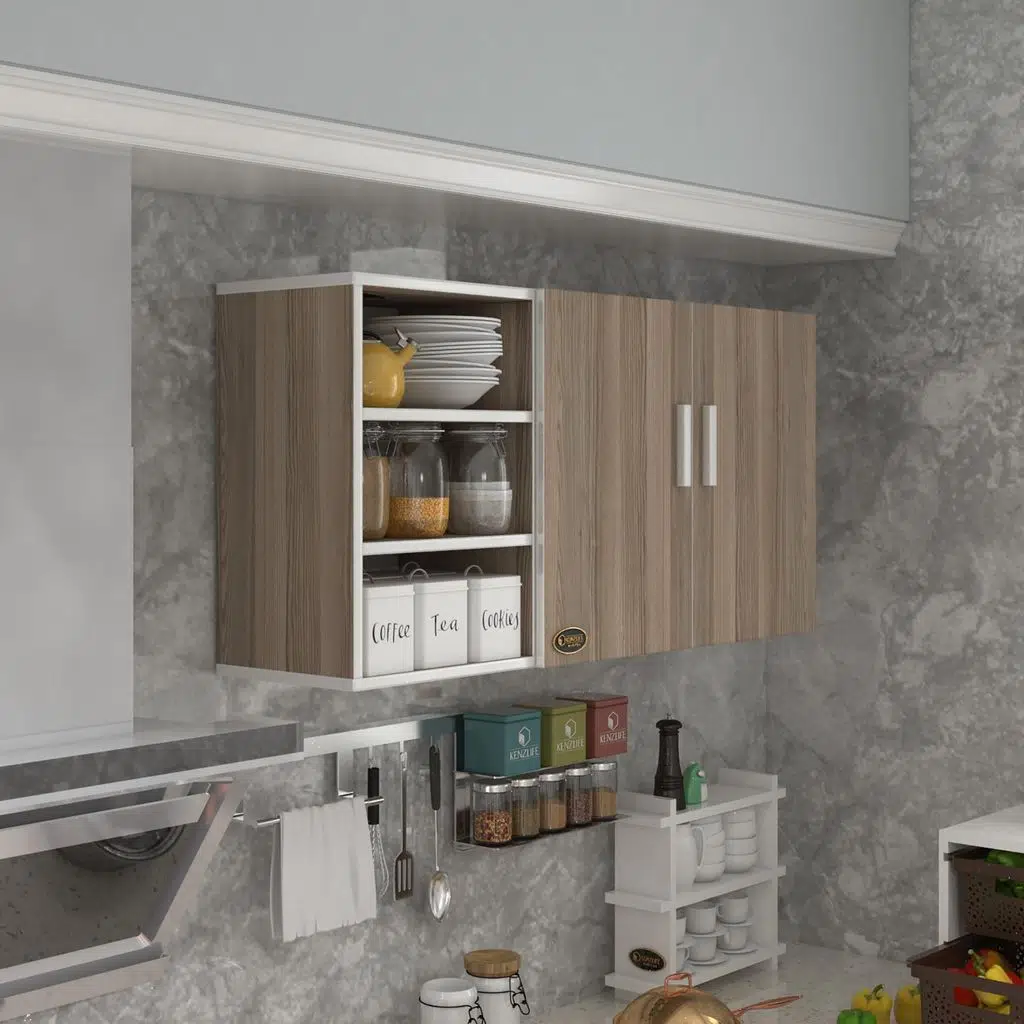 Kenzlife hazır mutfak castus22 crd 060*120*22 mutfak banyo dolabı kapaklı raflı