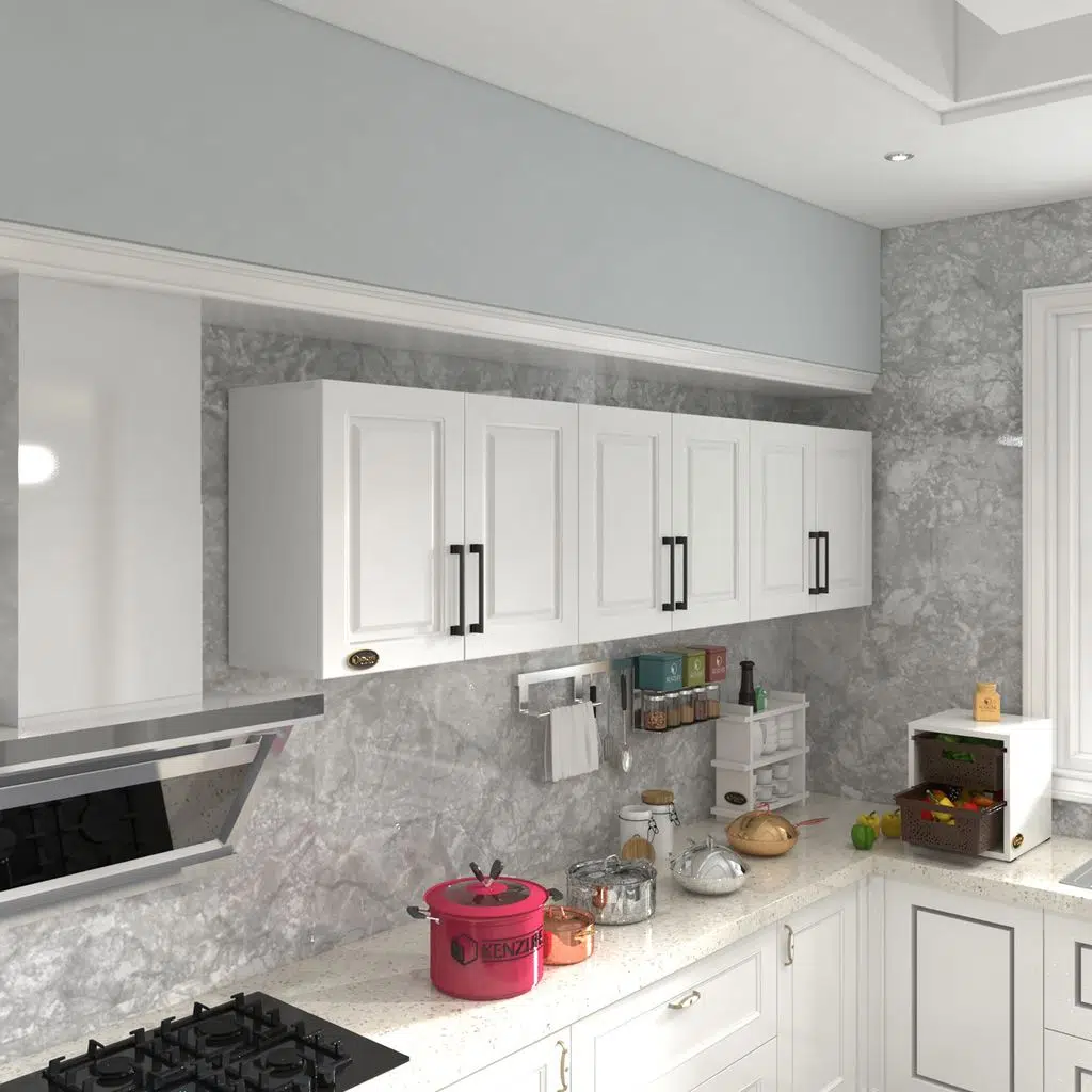 Kenzlife hazır mutfak dolabı elma90 byz mod1 90*240*32 mebran kapak suntalam gövde