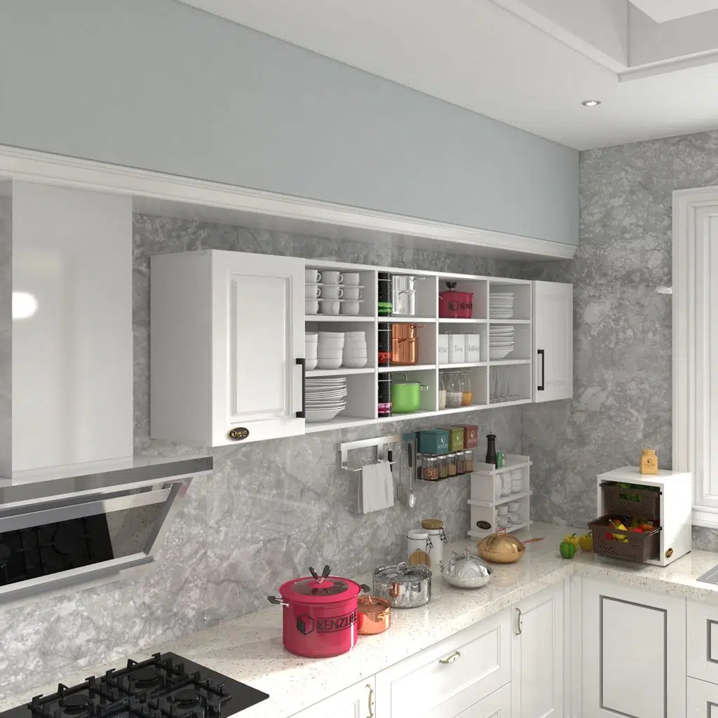 Kenzlife hazır mutfak dolabı kavun60 byz mod1 60*240*32 mebran kapak suntalam gövde