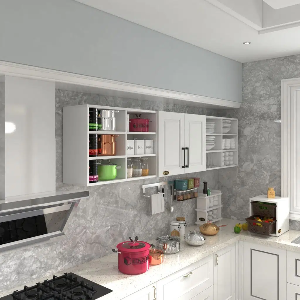 Kenzlife hazır mutfak dolabı mercimek60 byz mod1 60*240*32 mebran kapak suntalam gövde