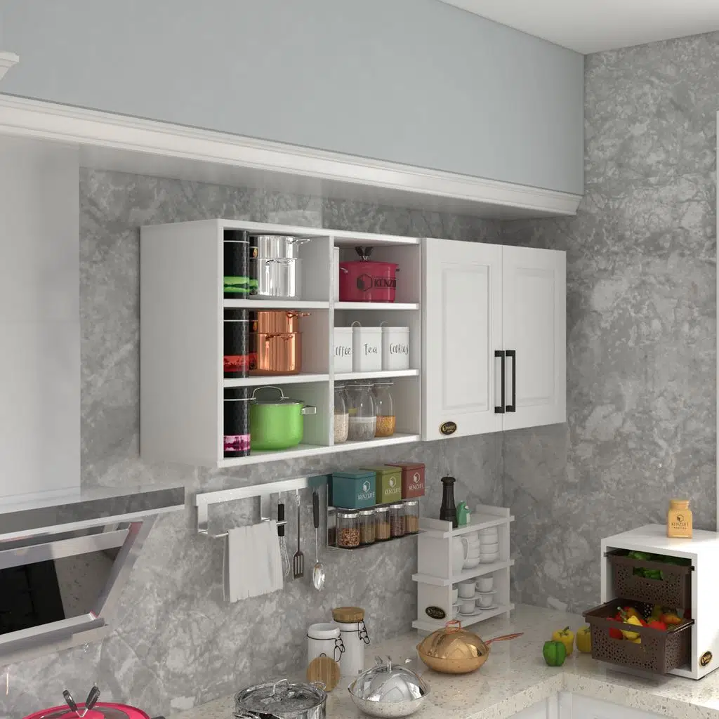 Kenzlife hazır mutfak dolabı patlıcan60 byz mod1 60*160*32 mebran kapak suntalam gövde