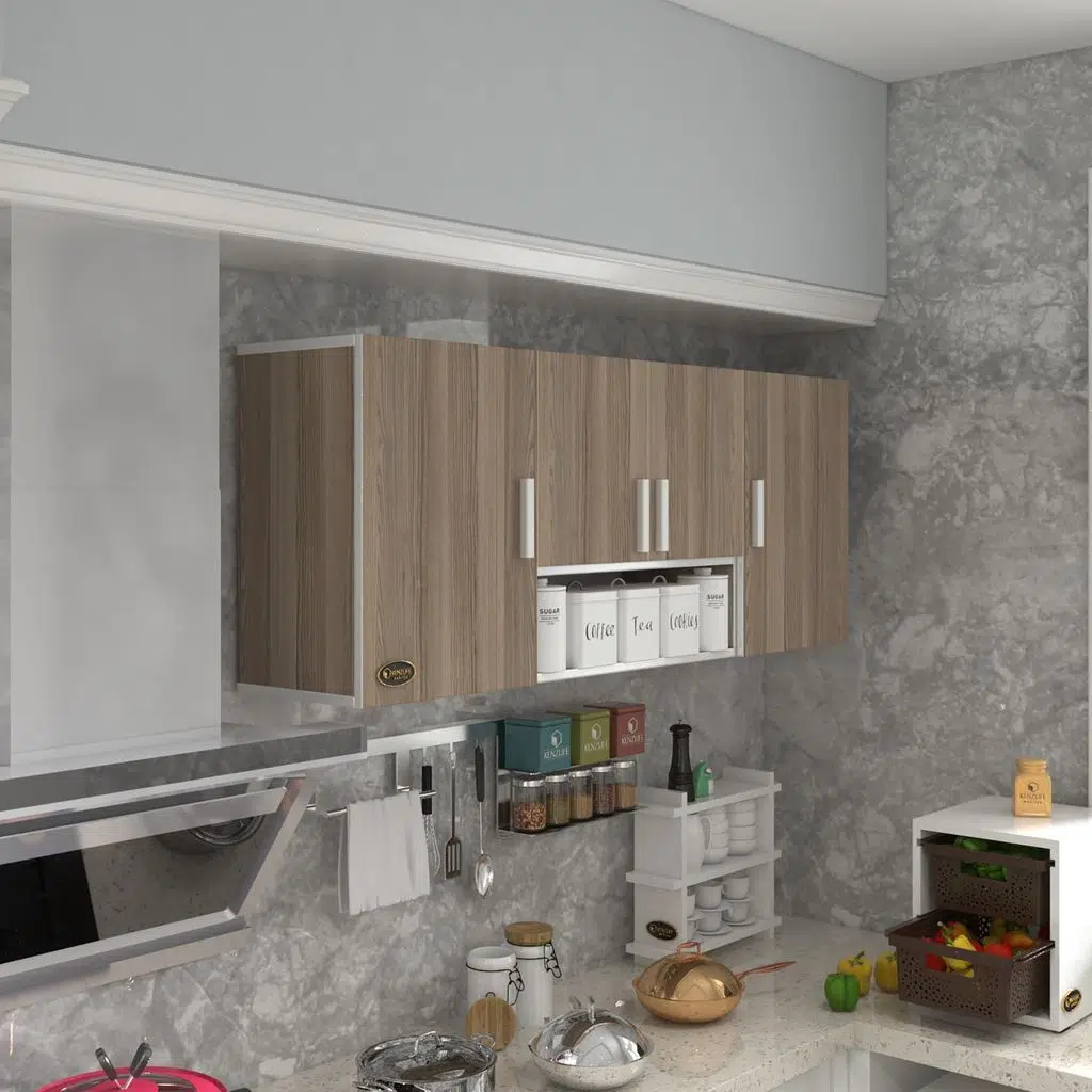 Kenzlife hazır mutfak floro22 crd 060*150*22 mutfak banyo dolabı kapaklı raflı