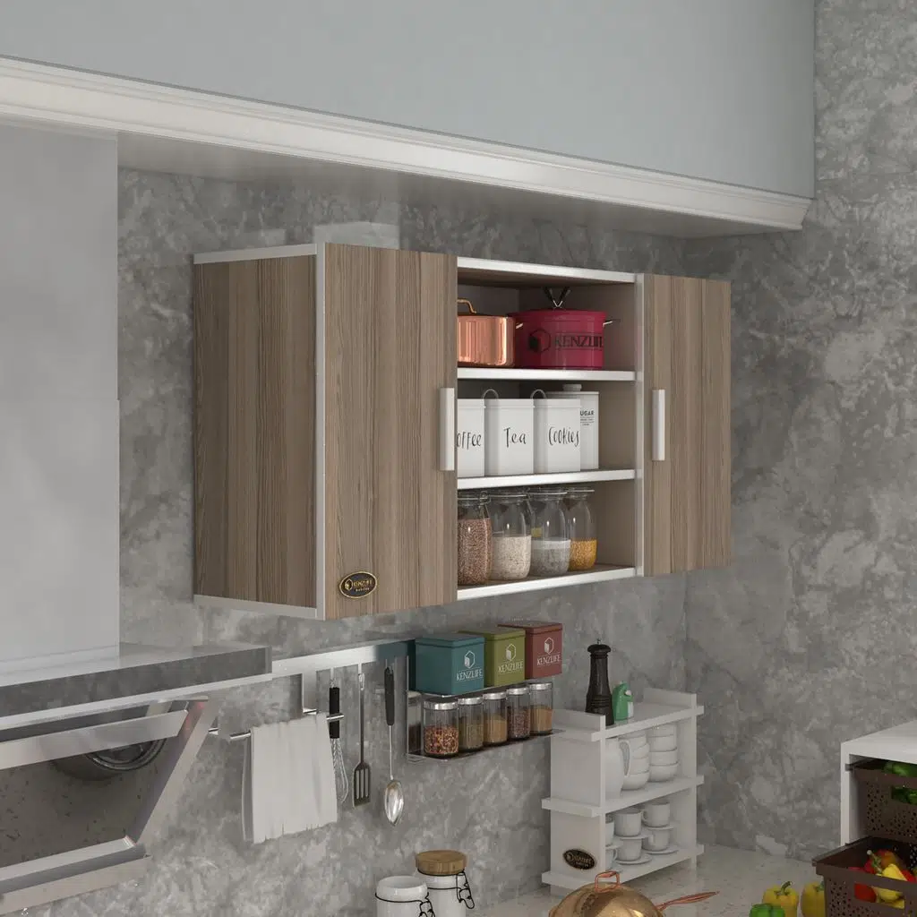 Kenzlife hazır mutfak honnor32 crd 060*120*32 mutfak banyo dolabı kapaklı raflı