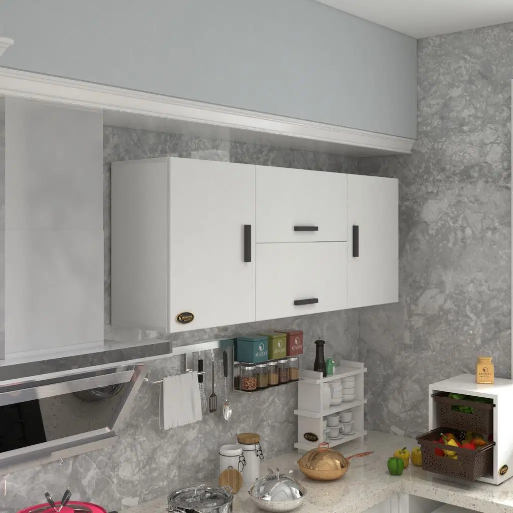Kenzlife hazır mutfak lucida byz 060*150*22 mutfak banyo dolabı kapaklı raflı