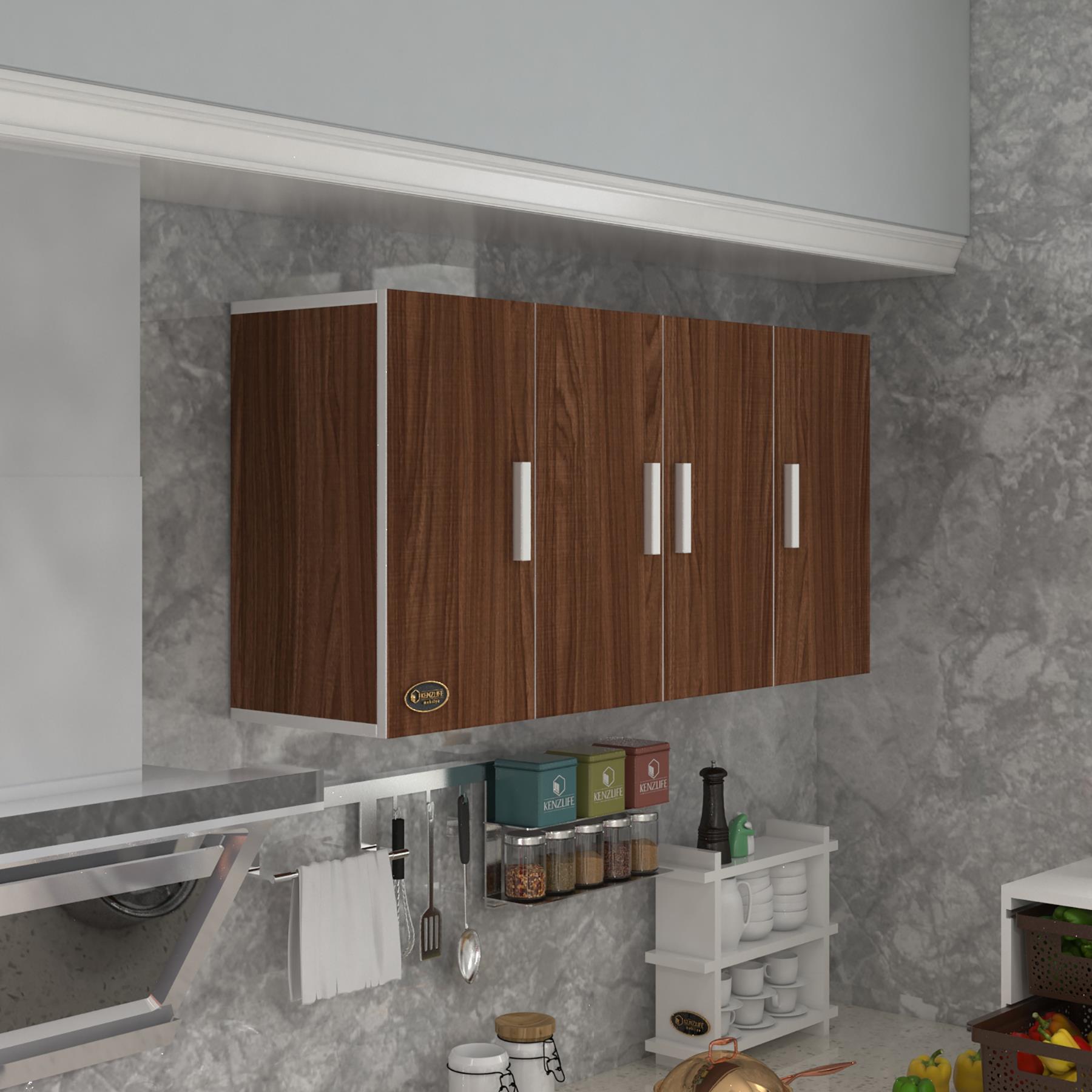 Kenzlife hazır mutfak merlanda cvz 060*120*22 mutfak banyo dolabı kapaklı raflı