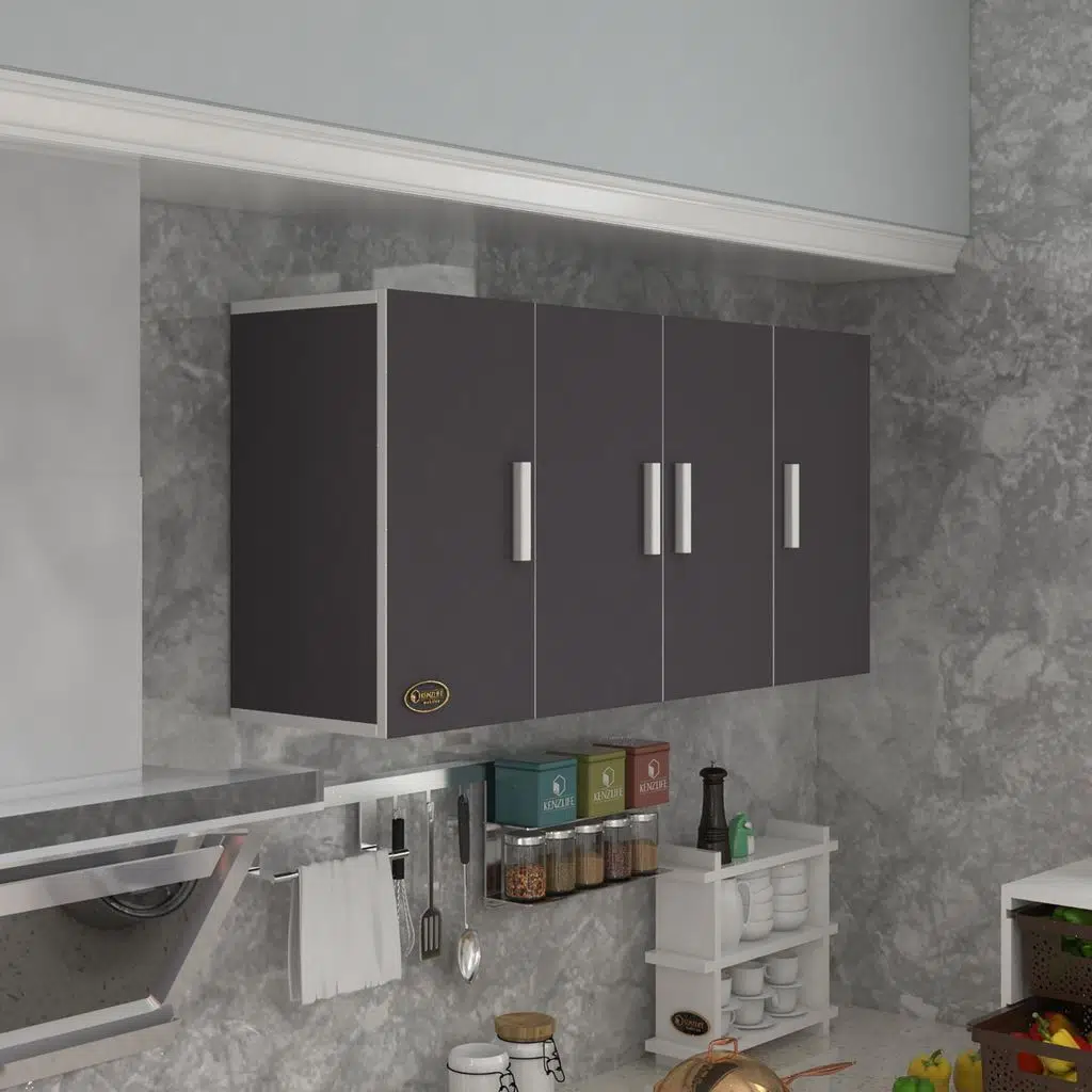 Kenzlife hazır mutfak merlanda gri 060*120*22 mutfak banyo dolabı kapaklı raflı