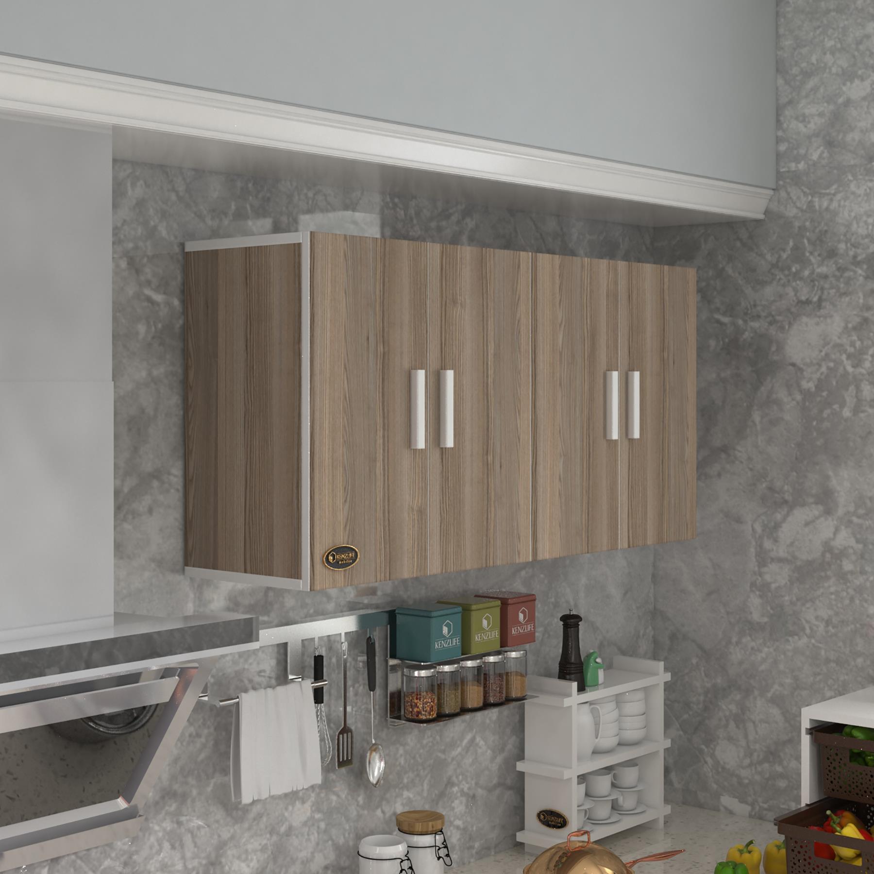 Kenzlife hazır mutfak merta crd 060*120*22 mutfak banyo dolabı kapaklı raflı
