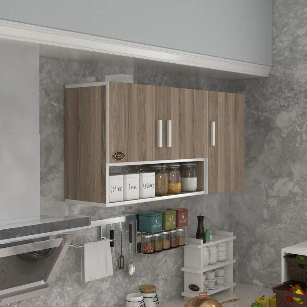 Kenzlife hazır mutfak mirena22 crd 060*120*22 mutfak banyo dolabı kapaklı raflı