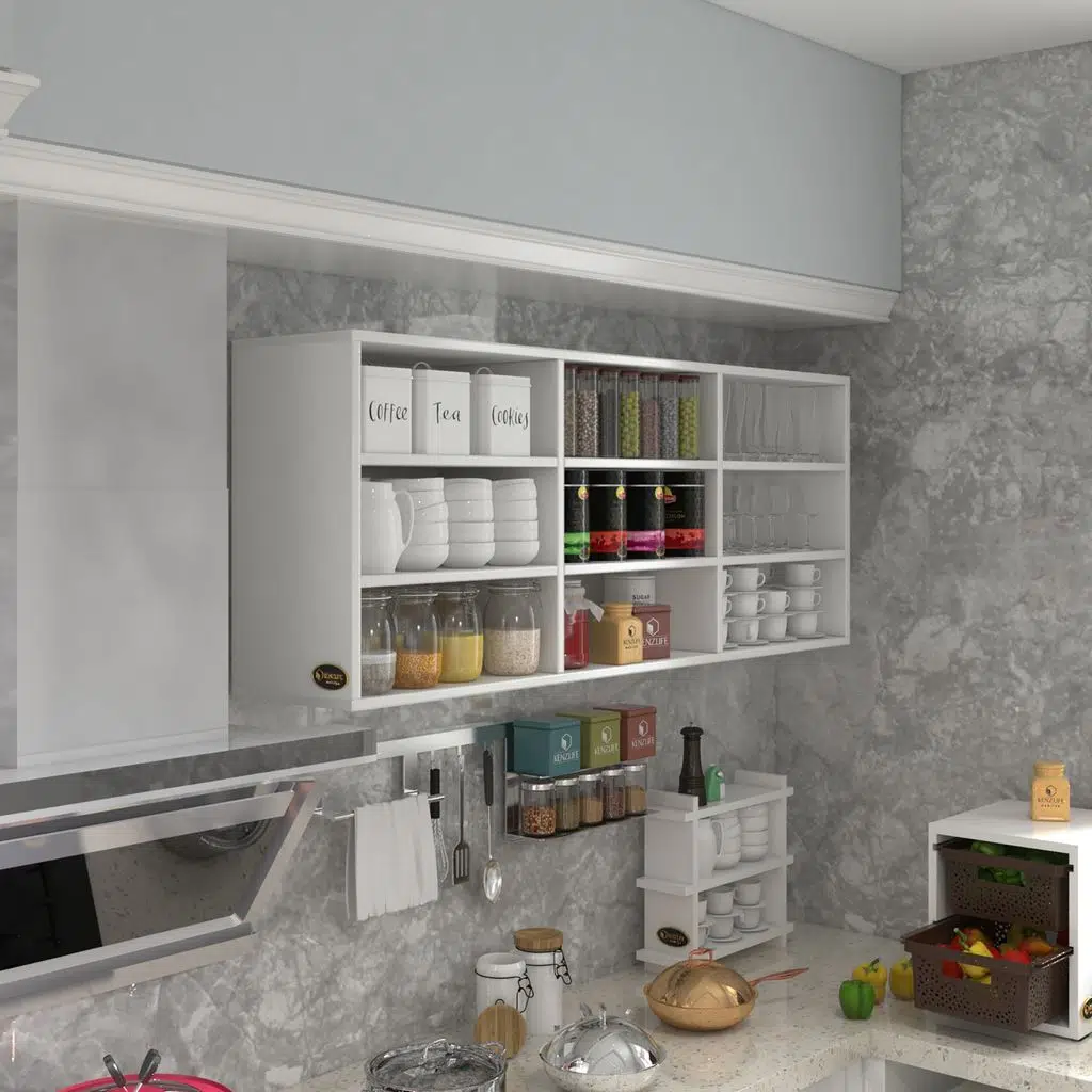 Kenzlife hazır mutfak orela byz 060*150*22 mutfak banyo dolabı kapaksız raflı