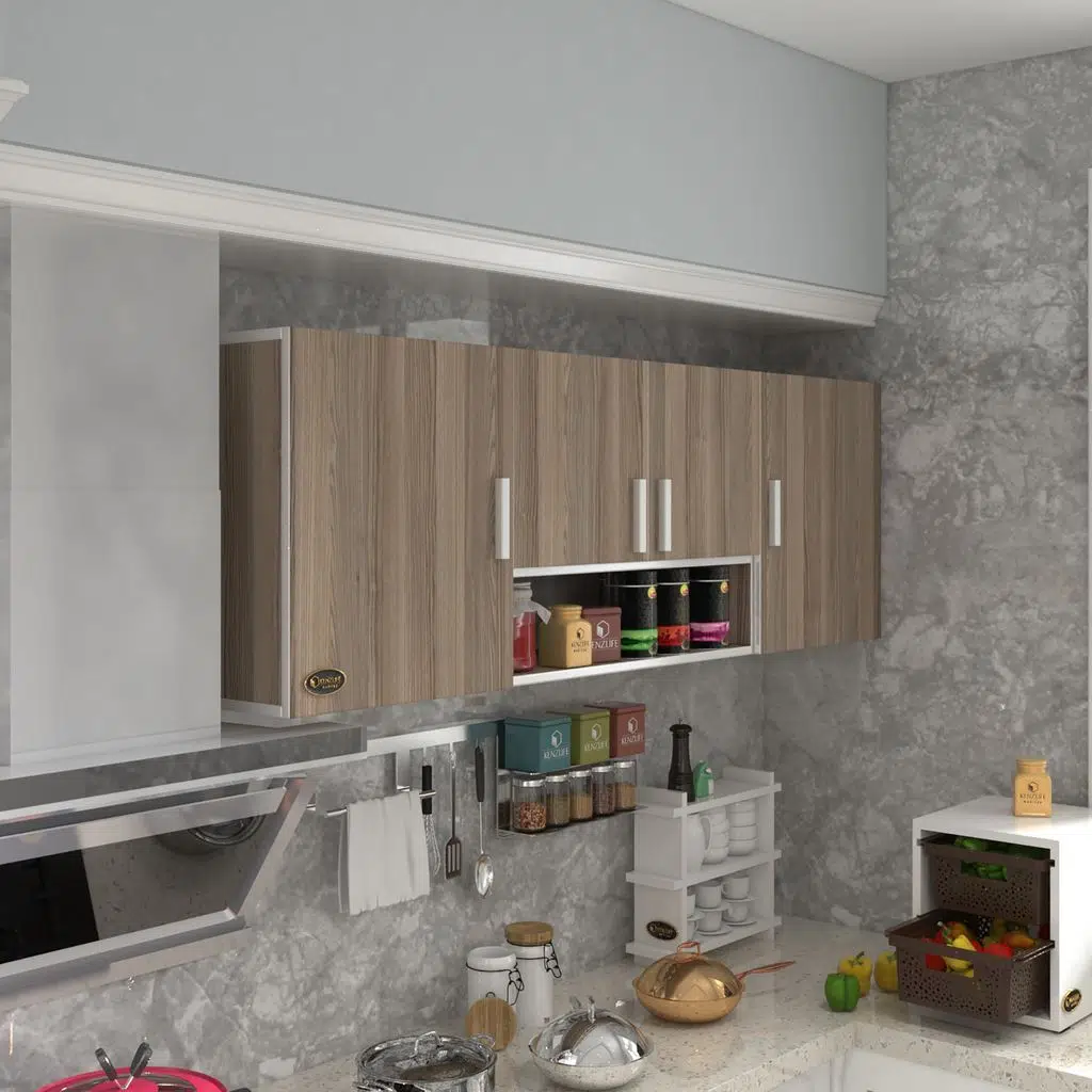 Kenzlife hazır mutfak packey crd 060*180*22 mutfak banyo dolabı kapaklı raflı