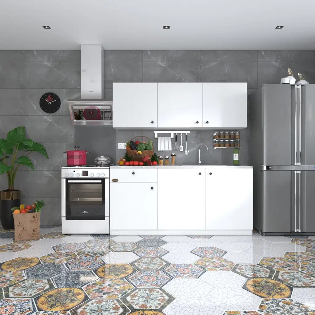 Kenzlife hazır mutfak seti heyula byz 180 cm genişlik üst tezgahsız 