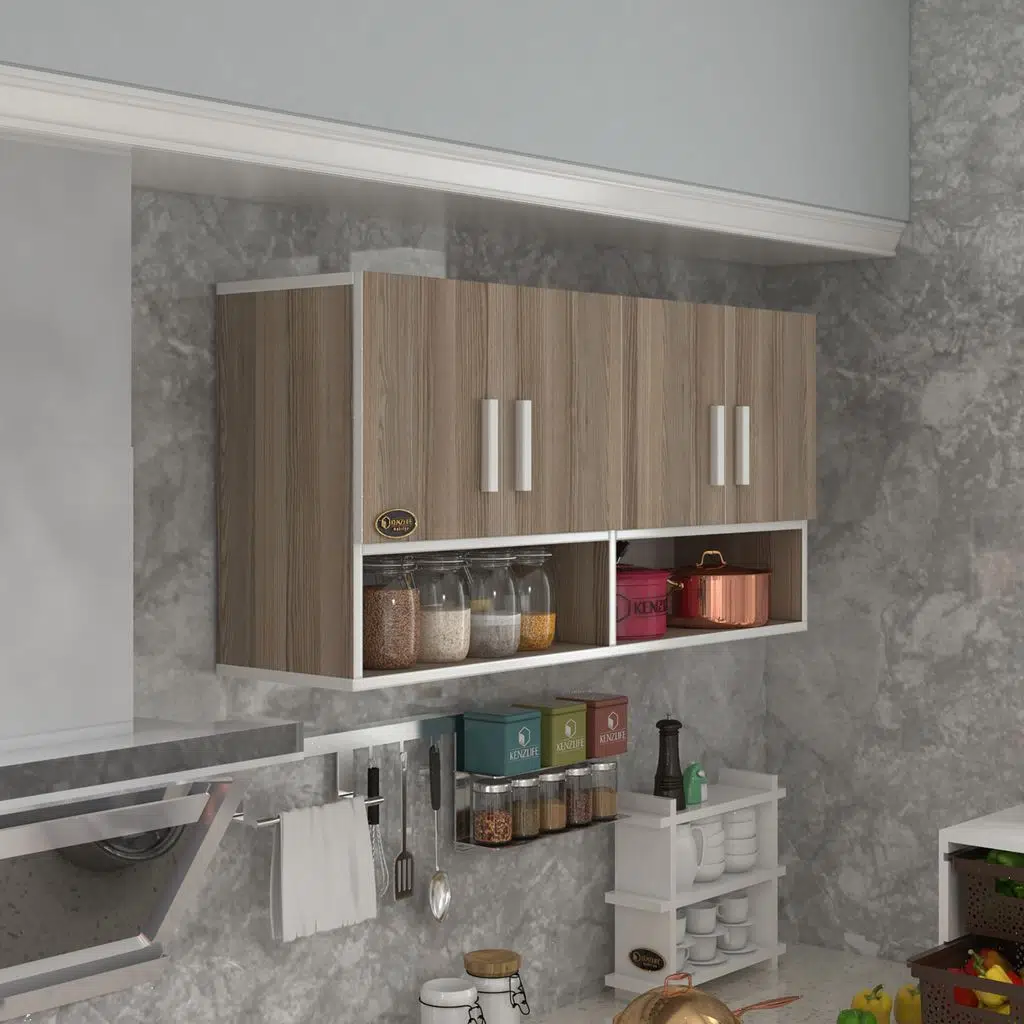 Kenzlife hazır mutfak vesper crd 060*120*22 mutfak banyo dolabı kapaklı raflı