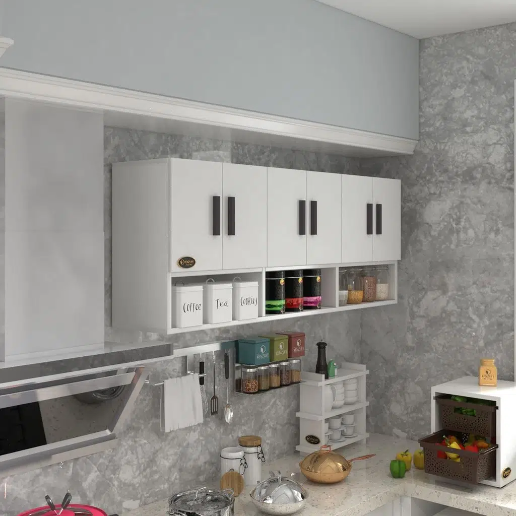 Kenzlife hazır mutfak vice byz 060*180*32 mutfak banyo dolabı kapaklı raflı