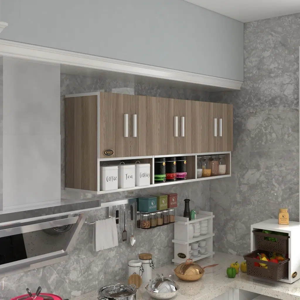 Kenzlife hazır mutfak vice crd 060*180*22 mutfak banyo dolabı kapaklı raflı