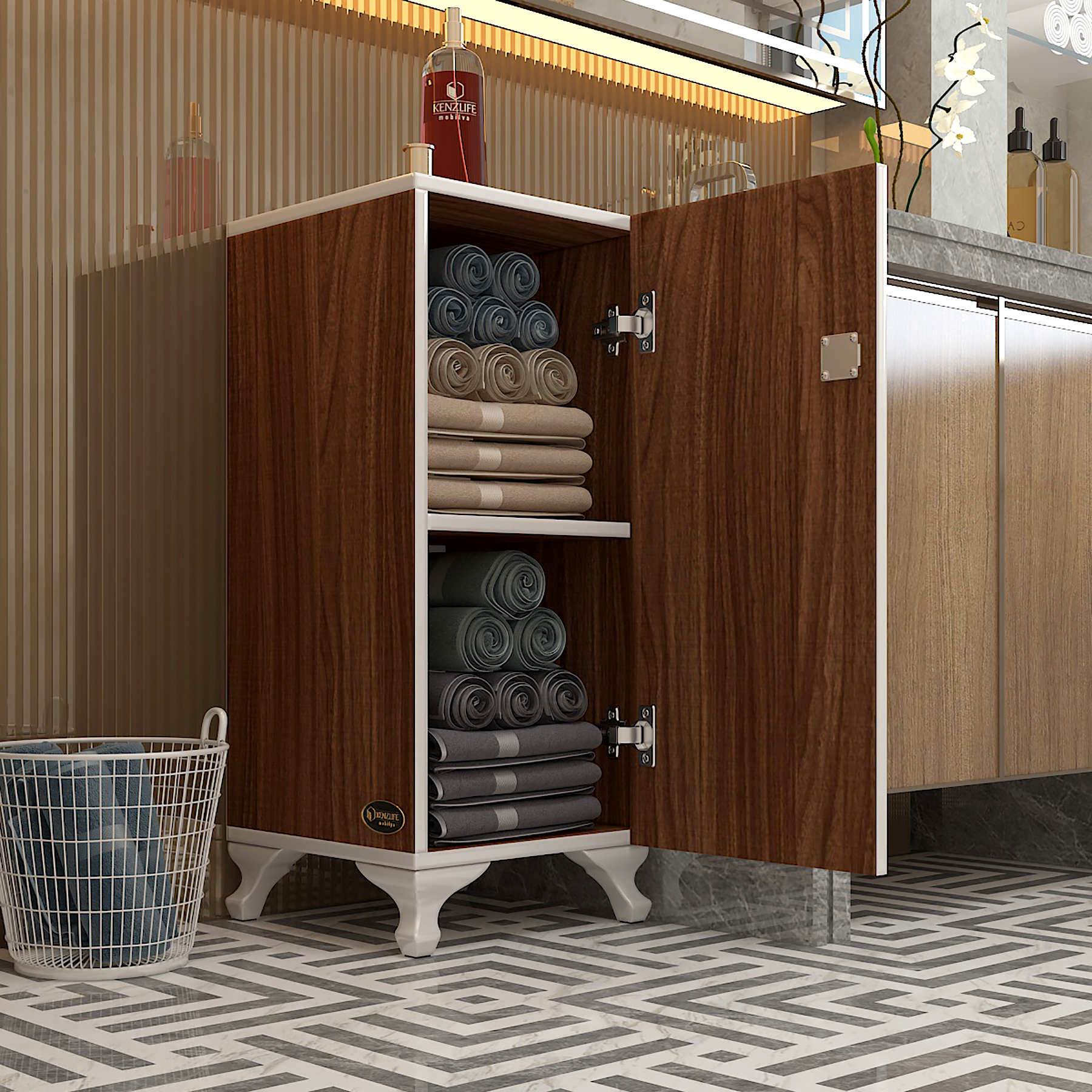 Kenzlife kilitli dolap rana29 cvz 68*29*29 banyo dolabı hazır mutfak ofis kiler kitaplık evrak ayaklı 