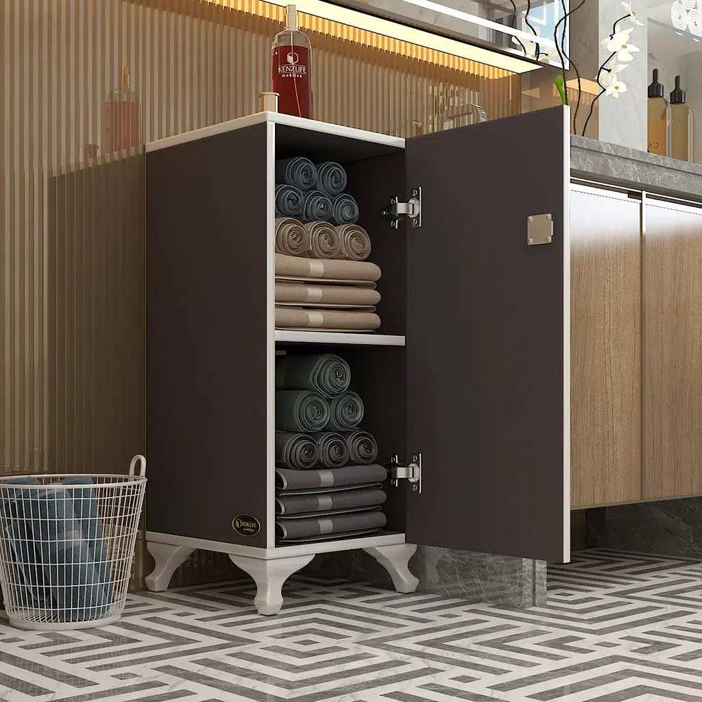 Kenzlife kilitli dolap rana29 gri 68*29*29 banyo dolabı hazır mutfak ofis kiler kitaplık evrak ayaklı