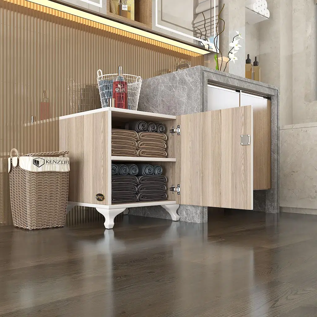 Kenzlife kilitli dolap rana39 crd 47*39*39 banyo dolabı hazır mutfak ofis kiler kitaplık evrak ayaklı 