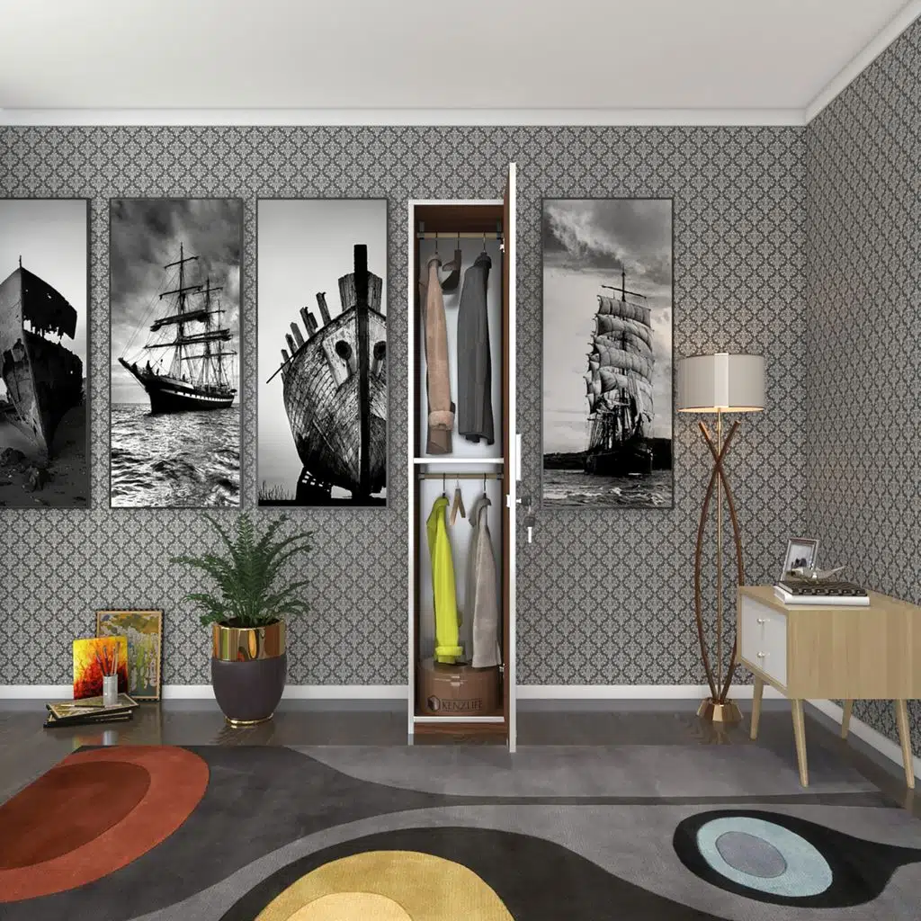 Kenzlife kilitli gardırop öğrenci dolabı tek kapılı günebakan cvz 180*35*42 gardolap dolap ofis