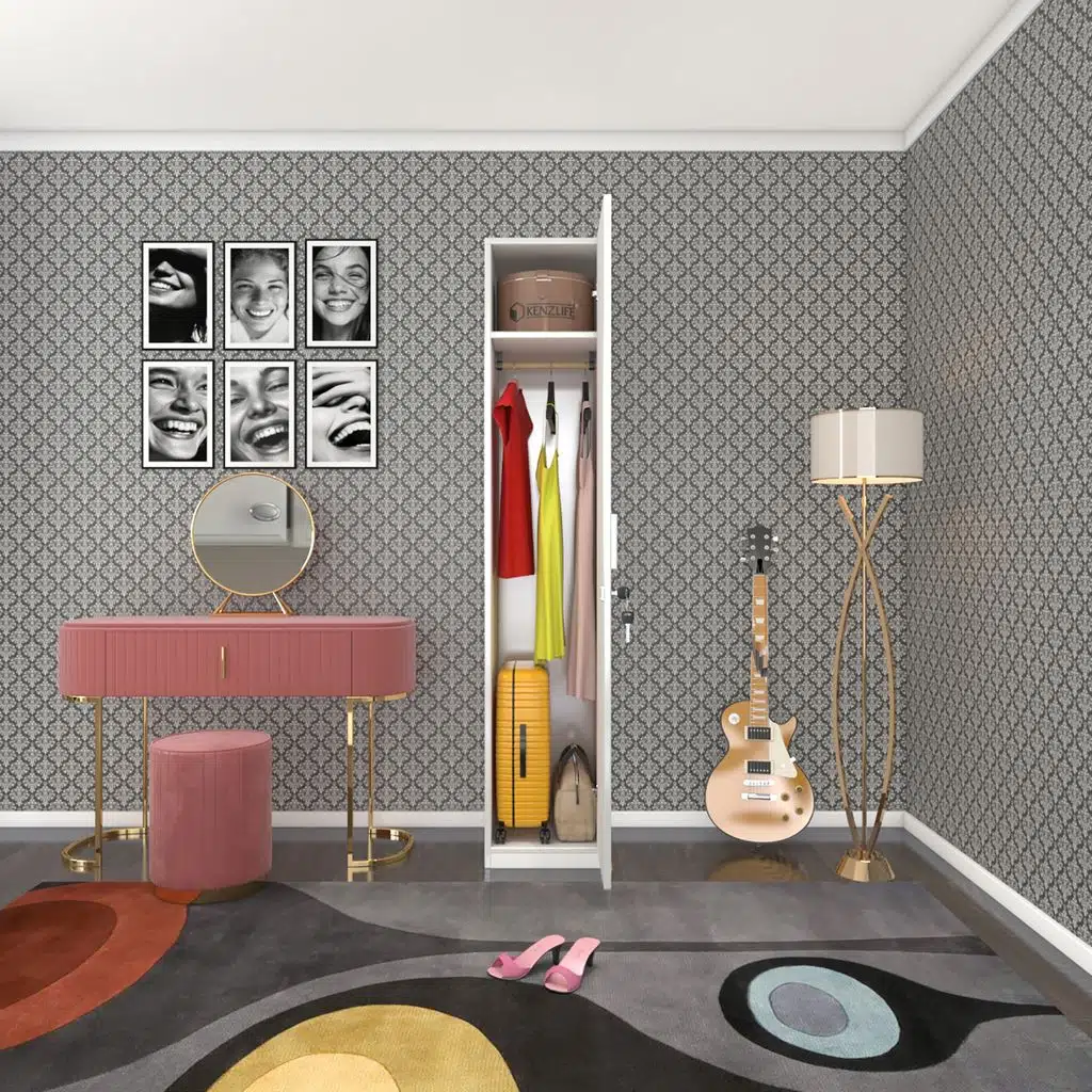 Kenzlife gardırop 1 kapılı kilitli öğrenci dolabı tek kapı kasımpatı byz 180*35*42 gardolap dolap ofis kapaklı