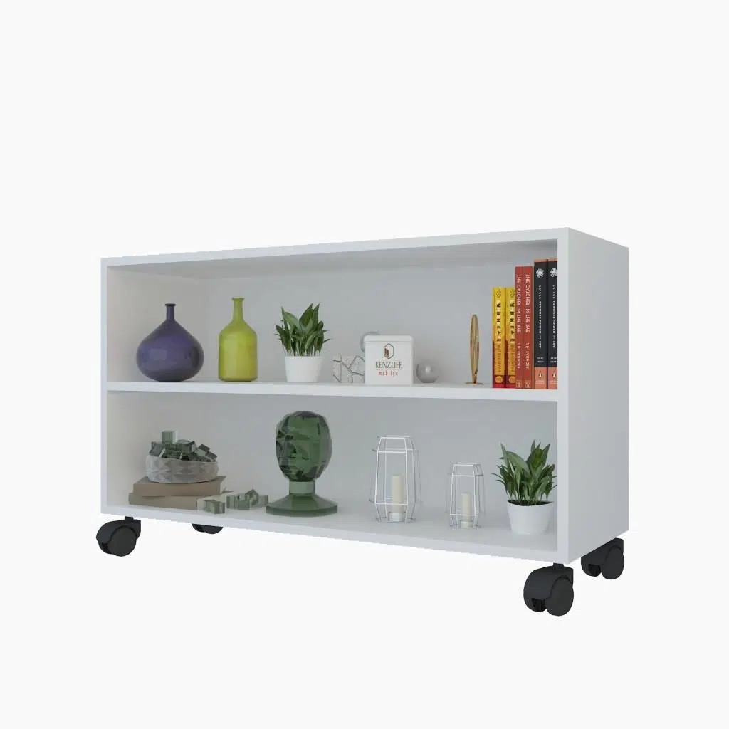 Kenzlife kitaplık beril 068*090*020 byz tekerlekli mutfak dolabı banyo ofis ayakkabılık kiler