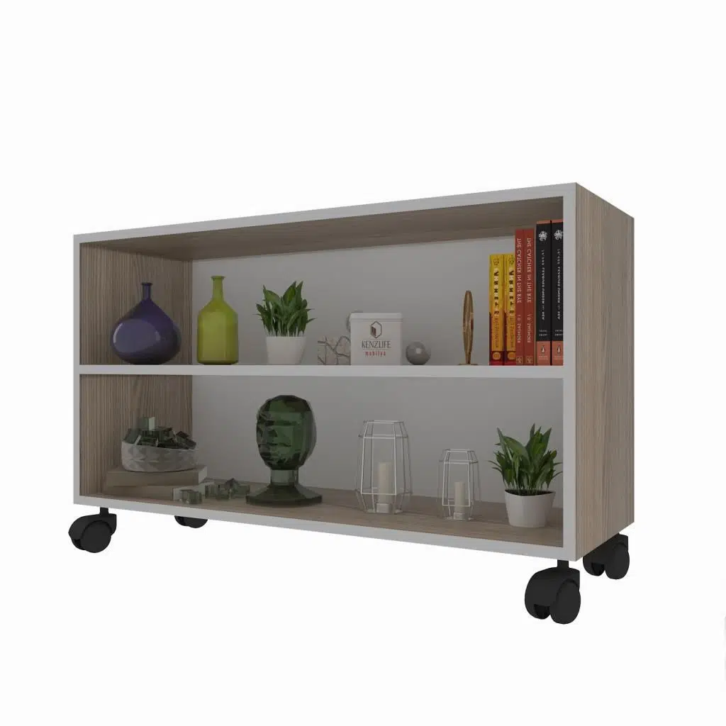 Kenzlife kitaplık beril 068*090*020 crd tekerlekli mutfak dolabı banyo ofis ayakkabılık kiler