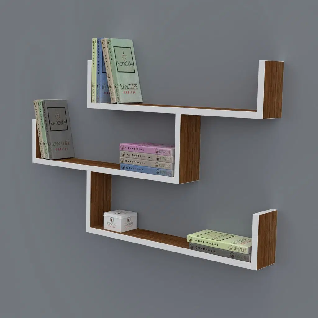 Kenzlife kitaplık gülin 055*080*20 cvz duvar rafı 
