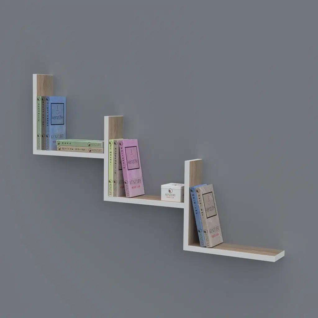 Kenzlife kitaplık günan 060*090*20 crd duvar rafı 