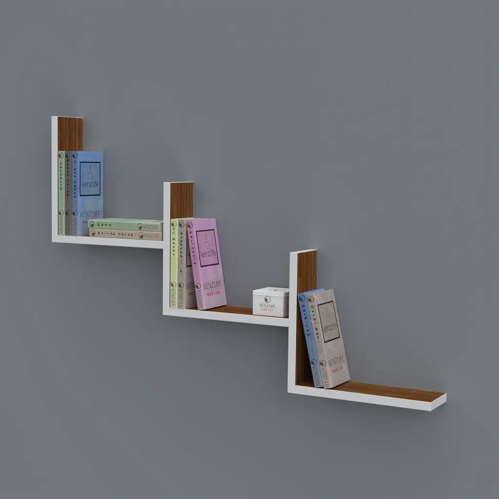 Kenzlife kitaplık günan 060*090*20 cvz duvar rafı 