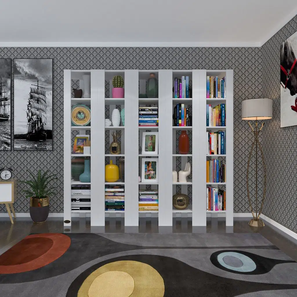 Kenzlife kitaplık hemi cuda5 byz 180*39*39 tekli ayakkabılık klasörlük raf 5 ayrılabilir parça