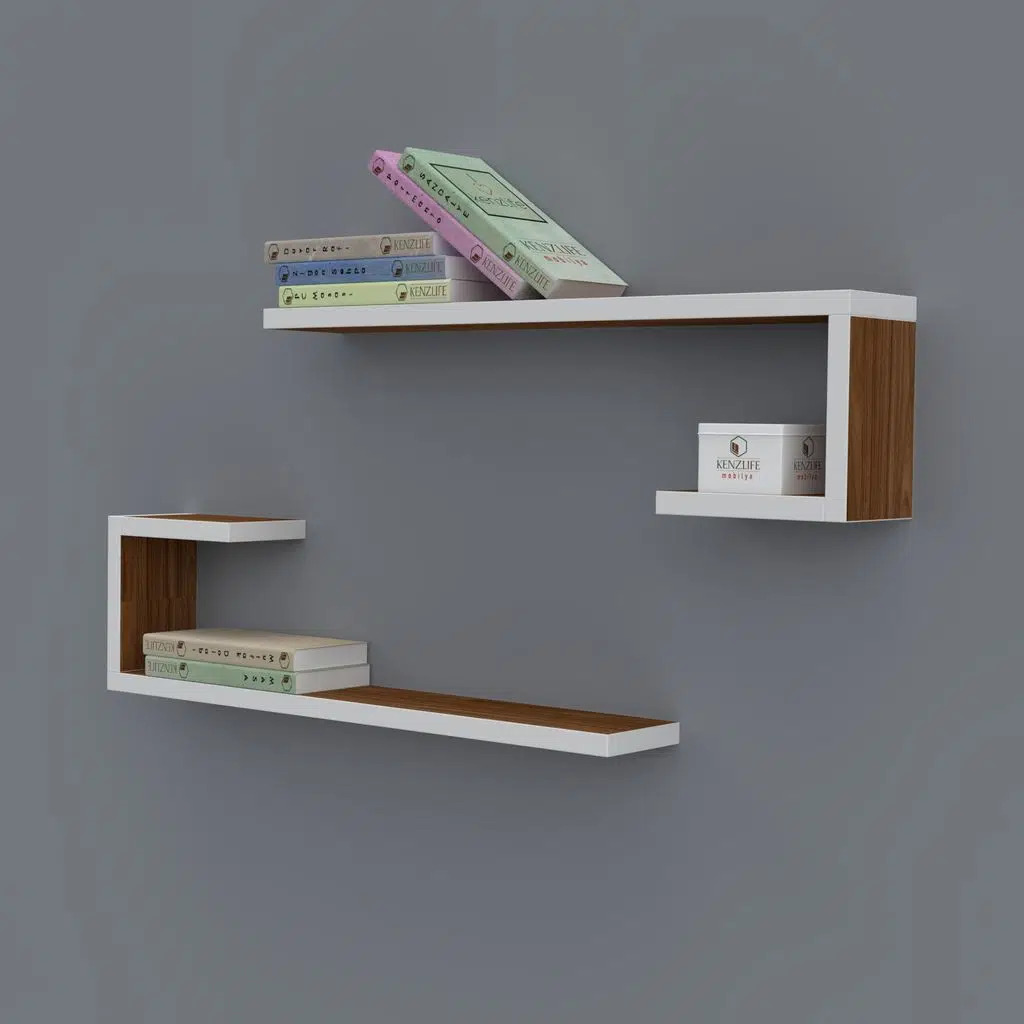Kenzlife kitaplık kayra 015*060*20*2 cvz duvar rafı 