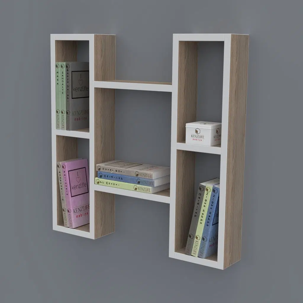 Kenzlife kitaplık melisa 060*060*20 crd duvar rafı 
