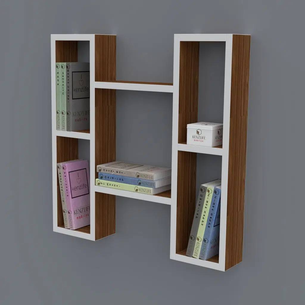 Kenzlife kitaplık melisa 060*060*20 cvz duvar rafı 