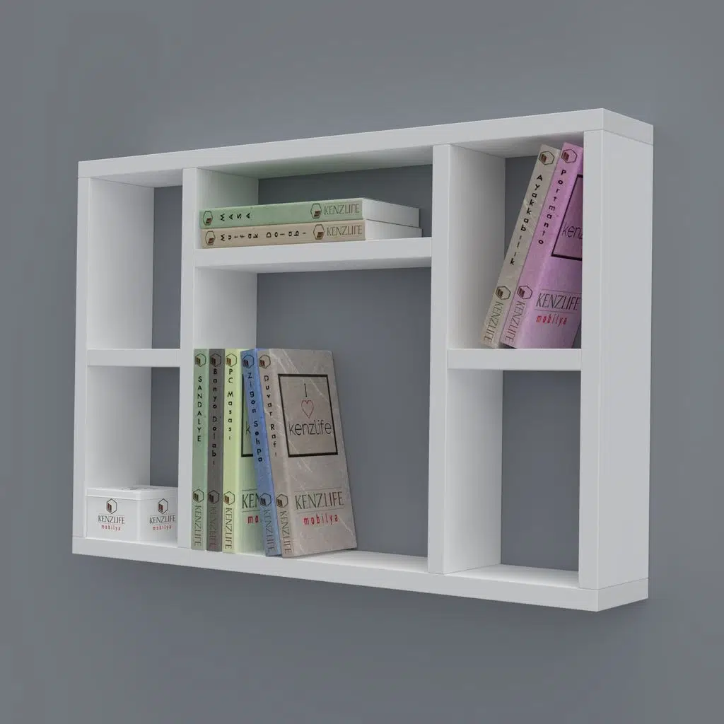 Kenzlife kitaplık neşve 040*060*20 byz duvar rafı 