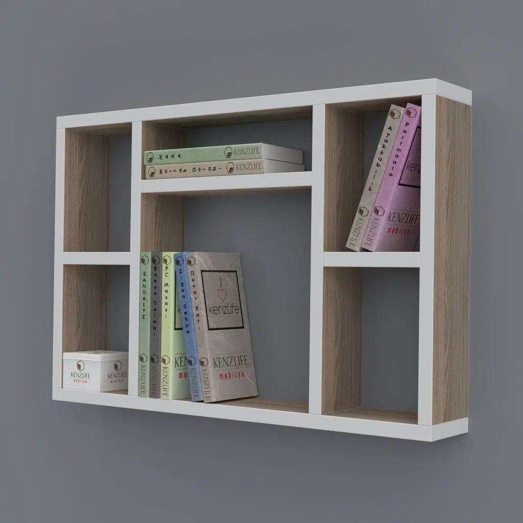 Kenzlife kitaplık neşve 040*060*20 crd duvar rafı 
