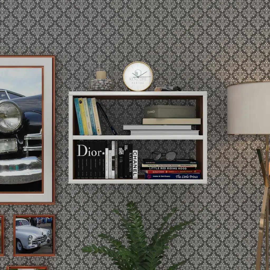 Kenzlife kitaplık nihan 040*060*20 cvz duvar rafı 