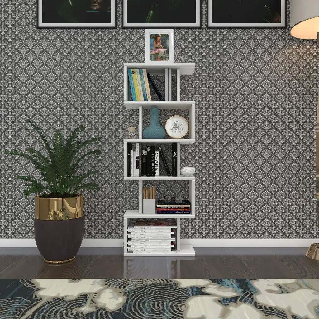 Kenzlife kitaplık raf diba1 byz 129X040x19 banyo kiler ofis (m)